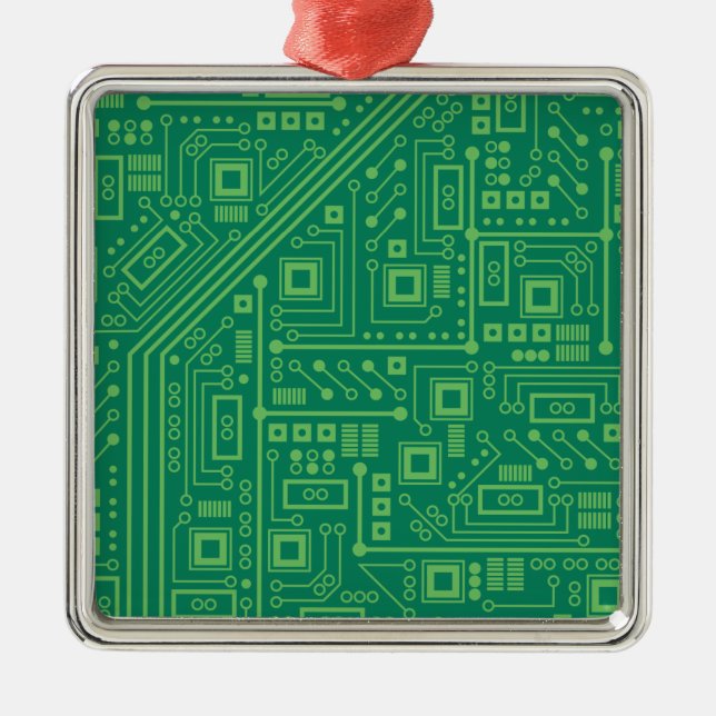 Robot Circuit Board Metal Tree Decoration (Front)