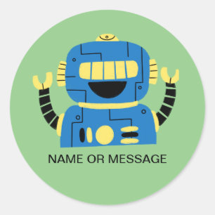 Robot Classic Round Sticker