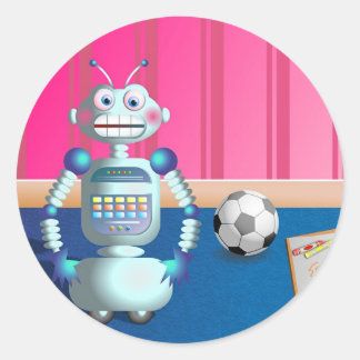 Robot Classic Round Sticker