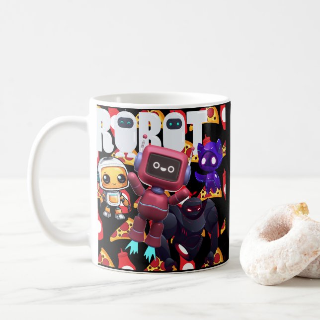 ROBOT COFFEE MUG (With Donut)