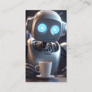robot coffee shop loyalty card