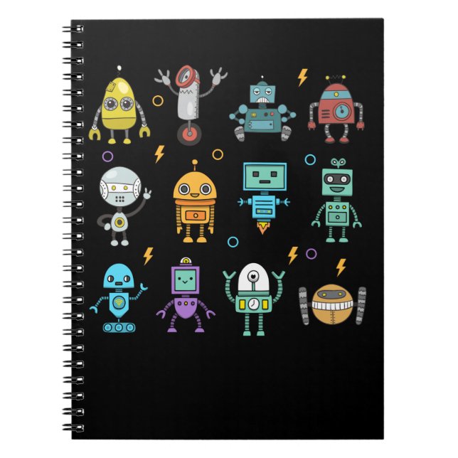 Robot Collection Funny Robotics Notebook (Front)