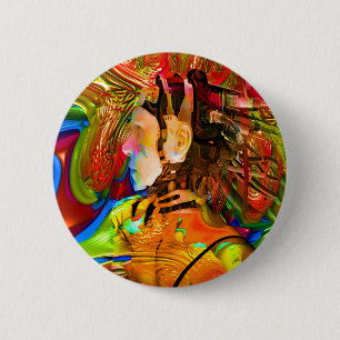 Robot Connection 6 Cm Round Badge