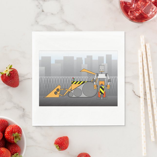 Robot Construction Worker Napkin (Creator Uploaded)