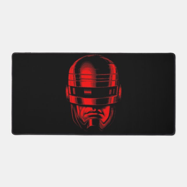 Robot Cop Helmet Desk Mat (Front)