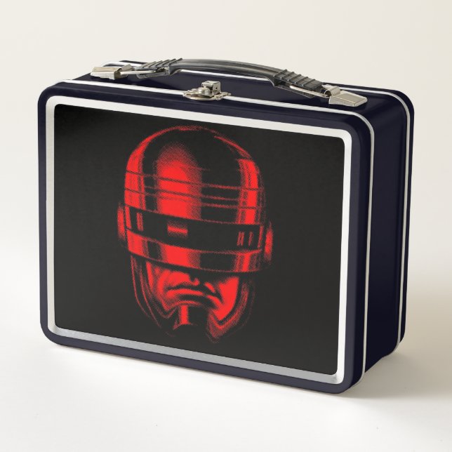 Robot Cop Helmet Metal Lunch Box (Front)