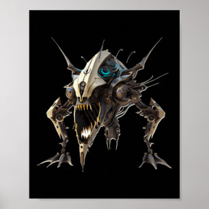 Robot Crab Sticker Poster