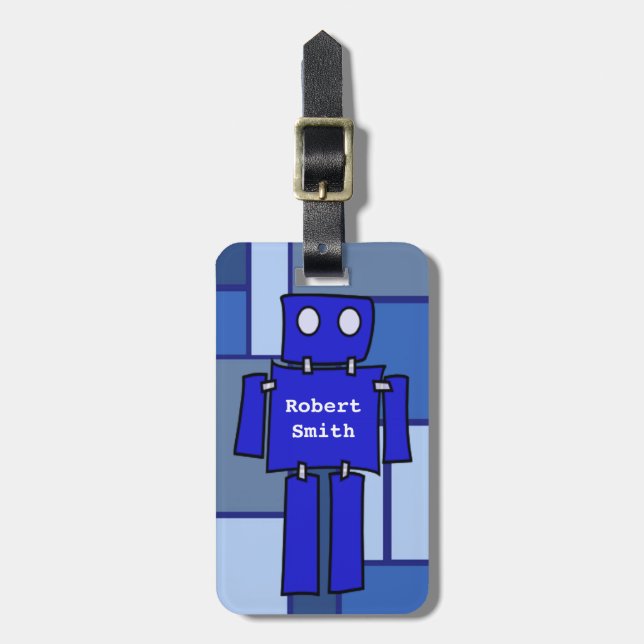 Robot Customisable School Tag (Front Vertical)