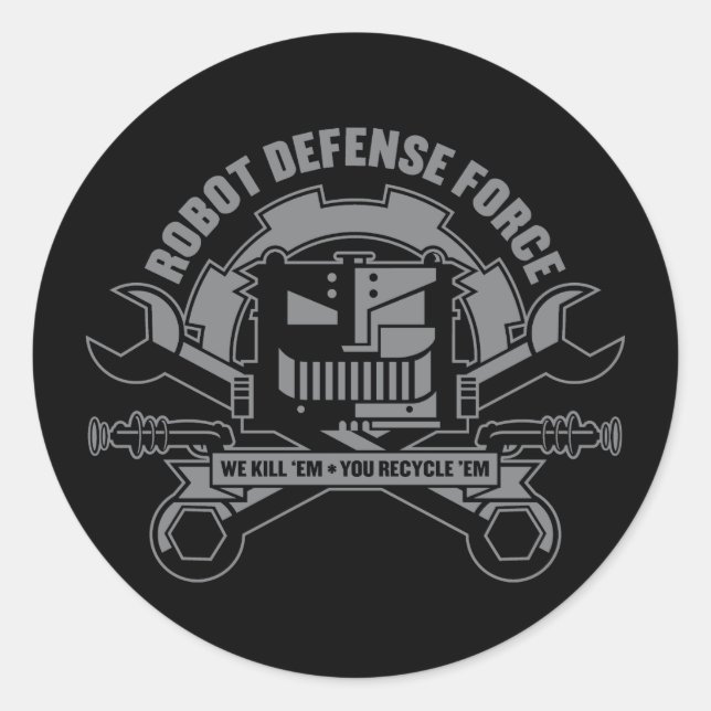 Robot Defence Force Sticker (Front)