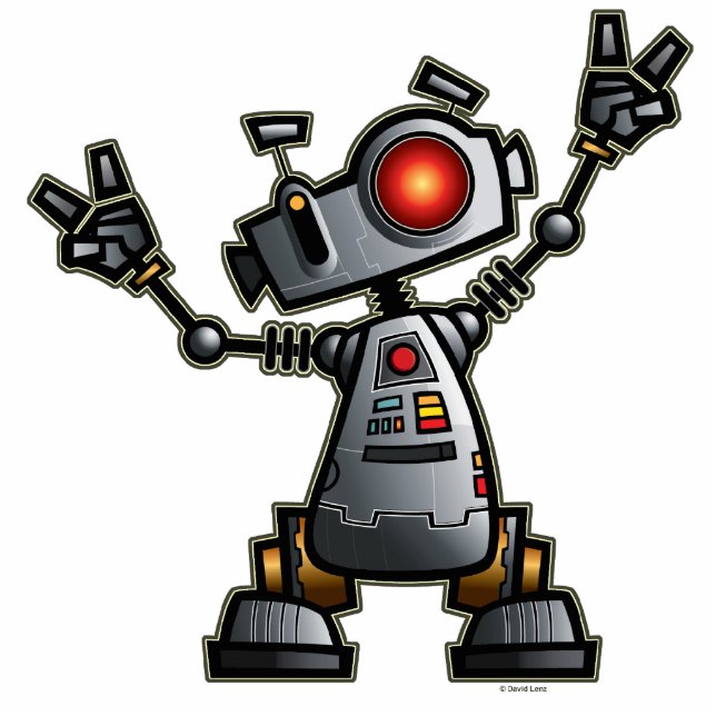 Robot Diz sculpture Standing Photo Sculpture (Front)