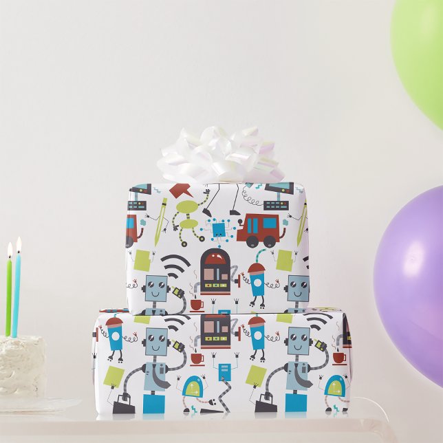 Robot Doodles Wrapping Paper (Creator Uploaded)