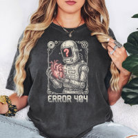 Robot Error 404 Heart Question Mark Vintage