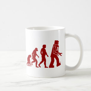 Robot Evolution of man into robot Coffee Mug