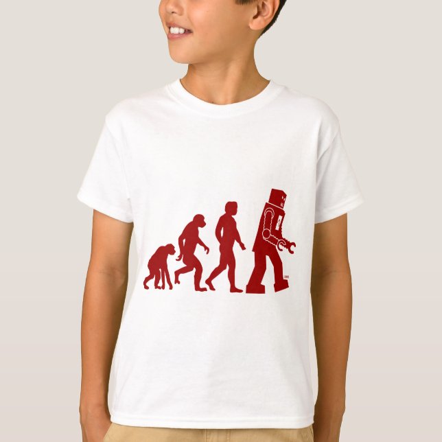 Robot Evolution of man into robot T-Shirt (Front)