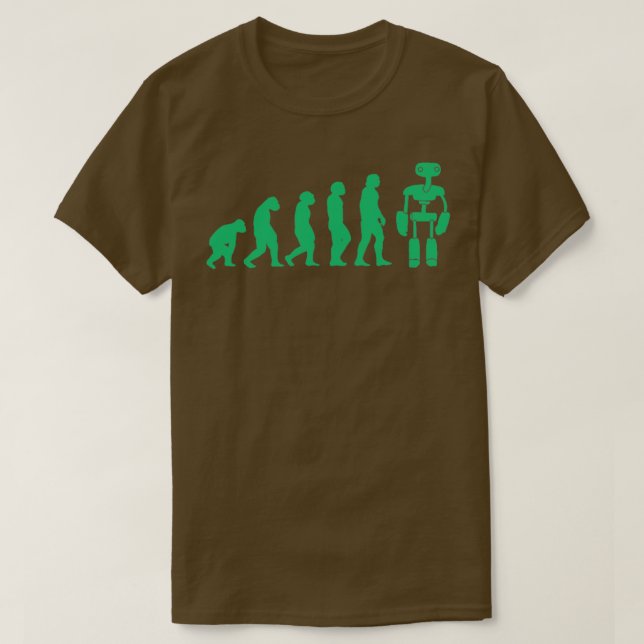 Robot Evolution Robotics AI Science Fiction  T-Shirt (Design Front)