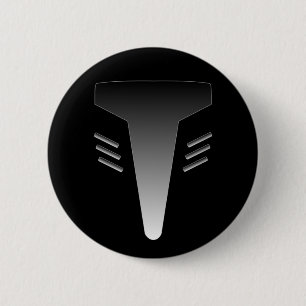 Robot Face 6 Cm Round Badge
