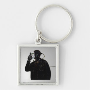 Robot Face Off Electric Man Keychain