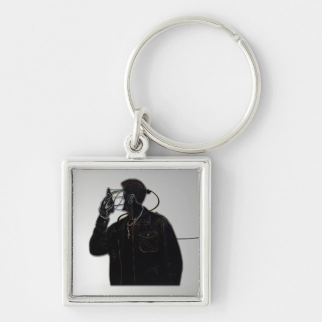 Robot Face Off Electric Man Keychain (Front)