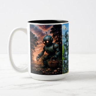 Robot Farmers Two-Tone Coffee Mug