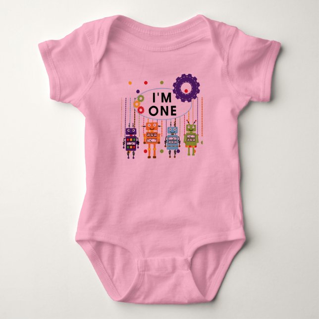 Robot First Birthday Tshirts and Gifts (Front)