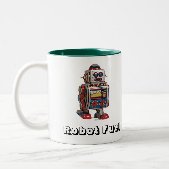 Robot Fuel Two-Tone Coffee Mug (Left)
