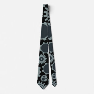 Robot Gears Pattern Tie