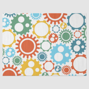 Robot Gears Pattern Tissue Paper