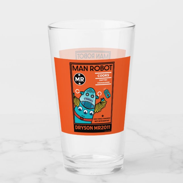 Robot Gifts For Anniversary Or Wedding    Glass (Front)