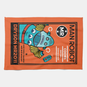 Robot Gifts For Anniversary Or Wedding   Tea Towel