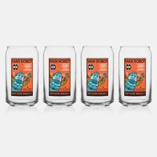 Robot Gifts For Anniversary Or Wedding  Two-Tone C Can Glass