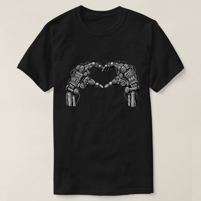 Robot hands make heart shape T-Shirt (Design Front)
