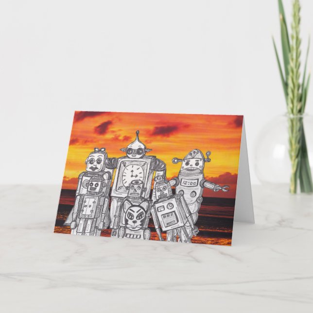 Robot Holiday 3 Card (Front)