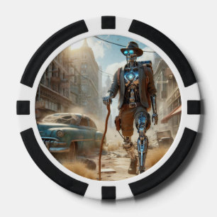 Robot in Ghost Town Poker Chips