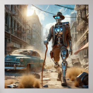 Robot in Ghost Town Poster