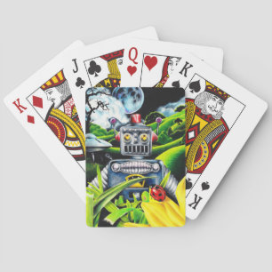 Robot Invasion - Science Fiction Artwork Playing Cards