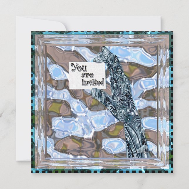 Robot Invitation Customise (Front)