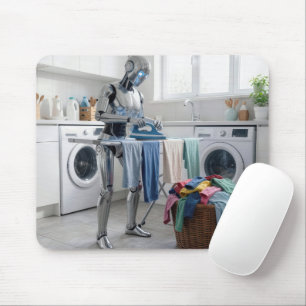 Robot Ironing Clothes Mouse Mat