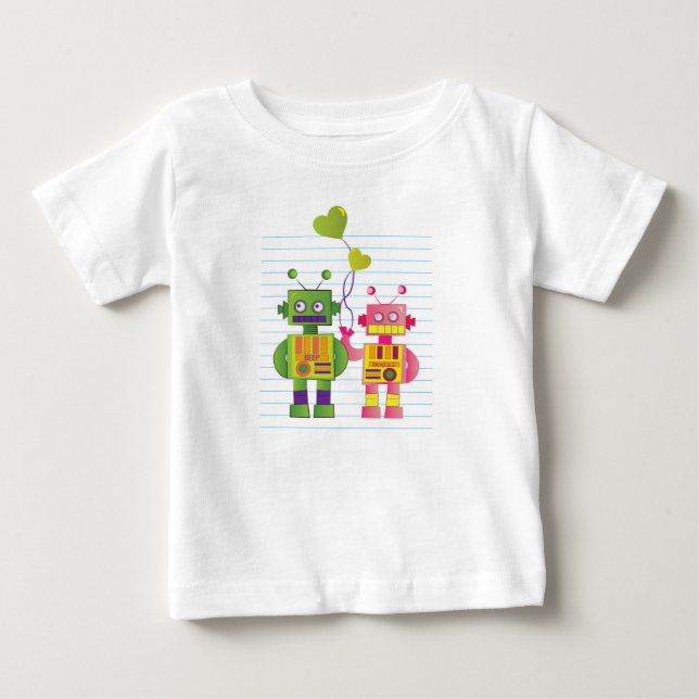 Robot Love Baby T-Shirt (Front)