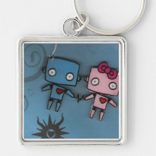 robot love key ring