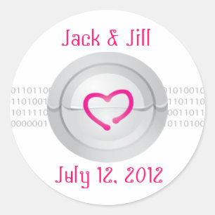 Robot Love Monogram Sticker