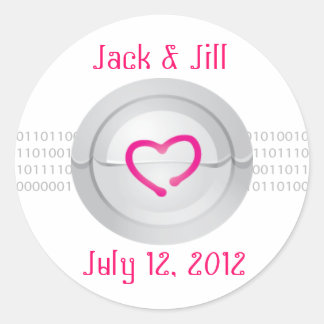 Robot Love Monogram Sticker