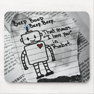 Robot Love Mouse Mat