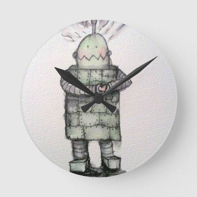 Robot love round clock (Front)