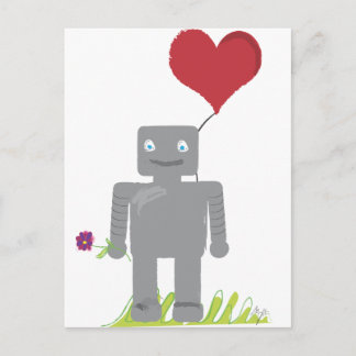Robot Love Valentine Holiday Postcard