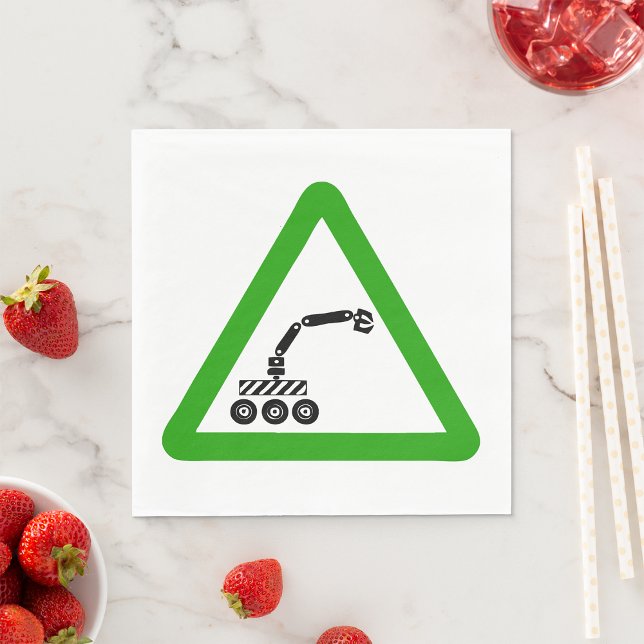 Robot Machine With Extendable Arm Sign Napkin (Creator Uploaded)