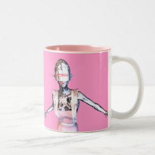 robot maid Two-Tone coffee mug