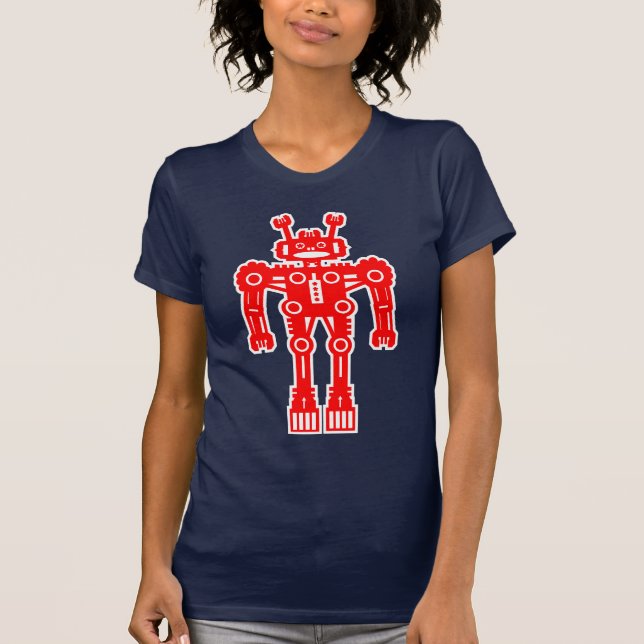 Robot Mk I - (Red) - Customised T-Shirt (Front)