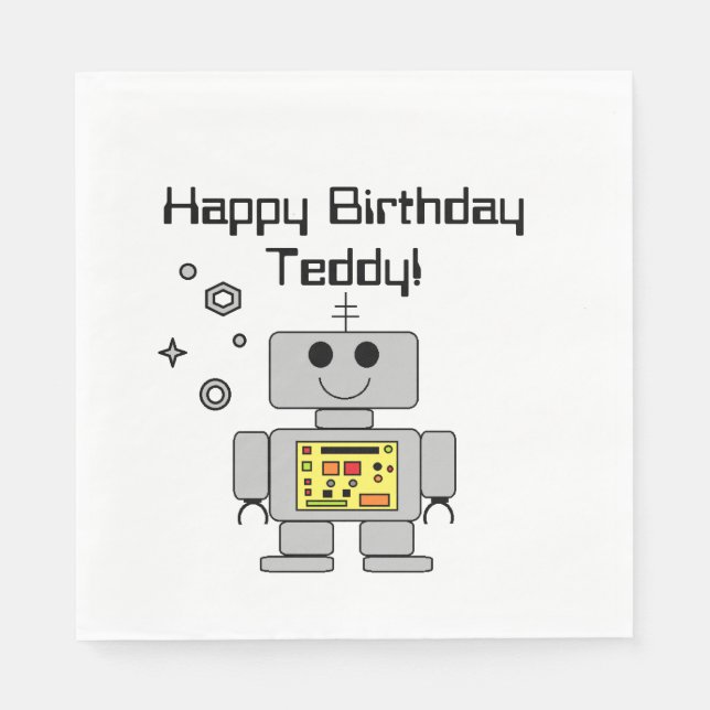 "Robot"  Napkin (Front)