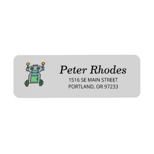 Robot on wheels on grey