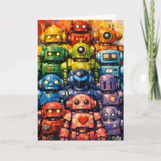robot party card